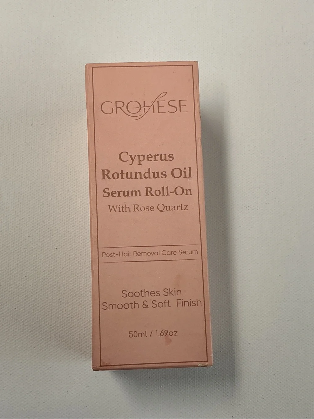 Cyperus Rotundus Oil Serum Roll-On with Rose Quartz — Pink